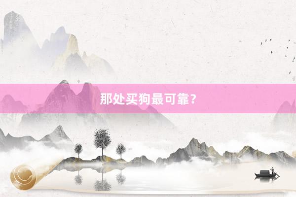 那处买狗最可靠?